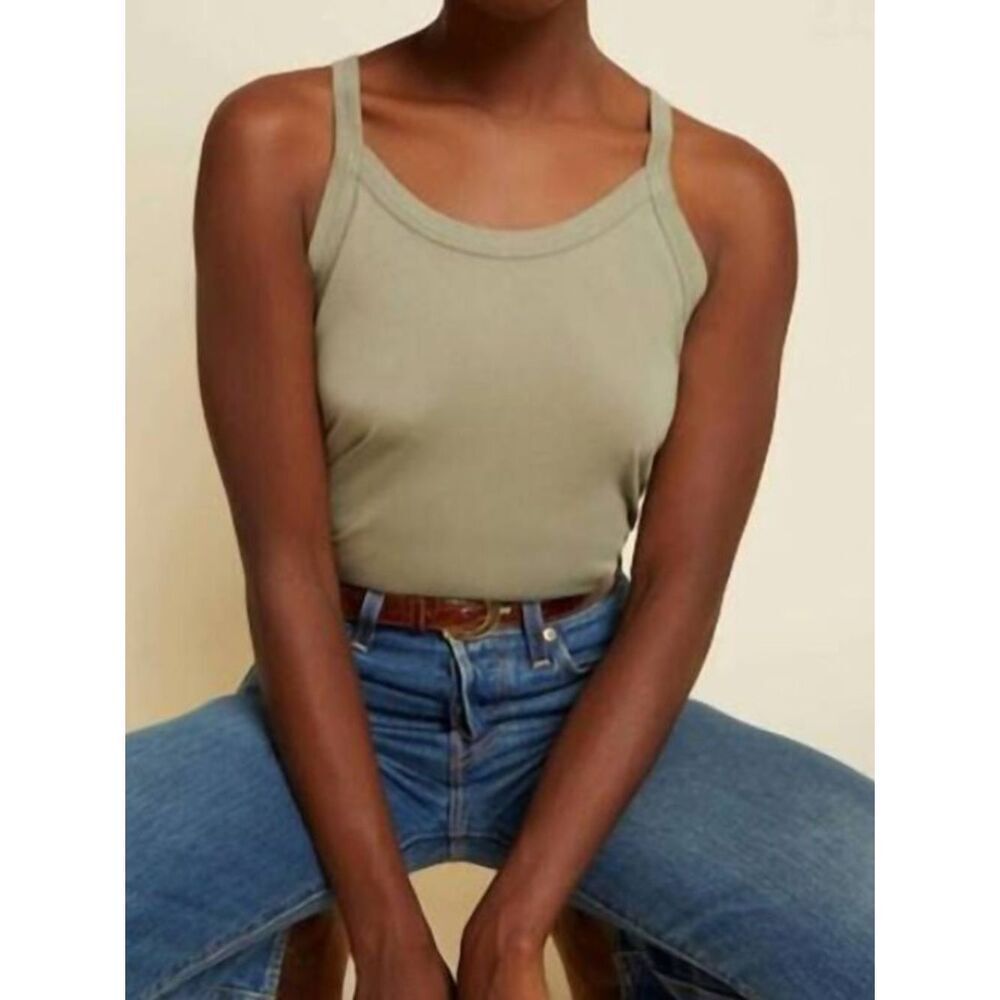 Nation Ltd Rebecca Strappy Tank in Green Safari NWT XS